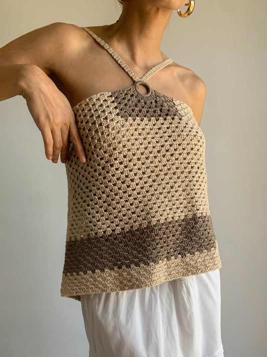 Crochet cappuccino top