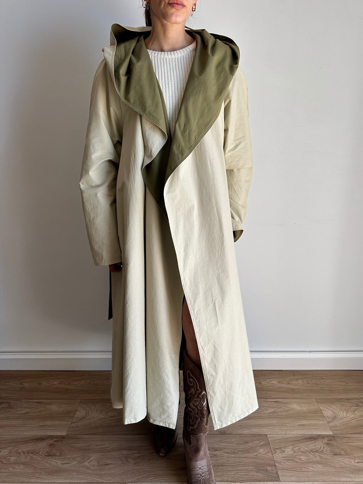 Double-face trench coat