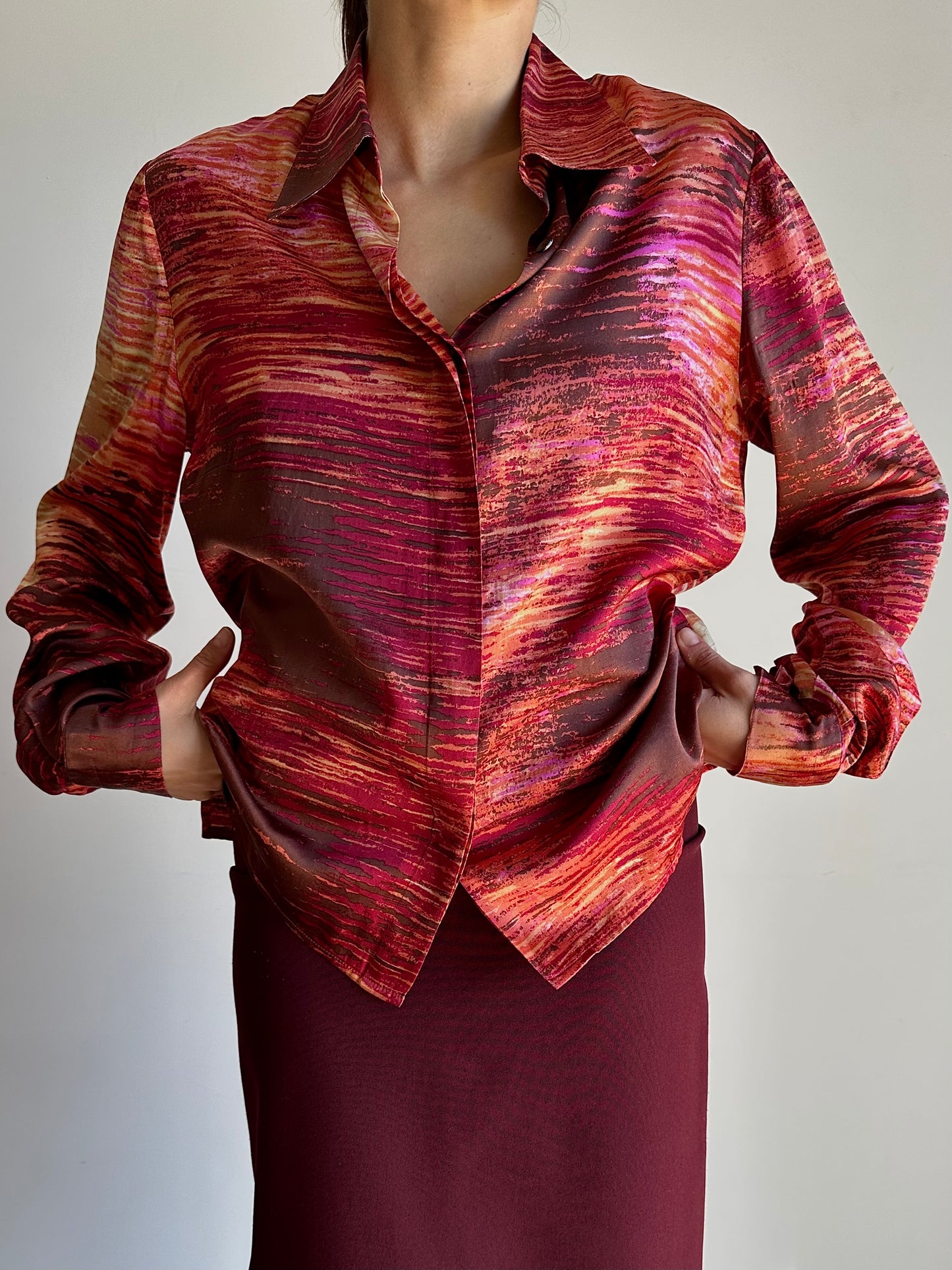 Pure liquid silk 100% shirt