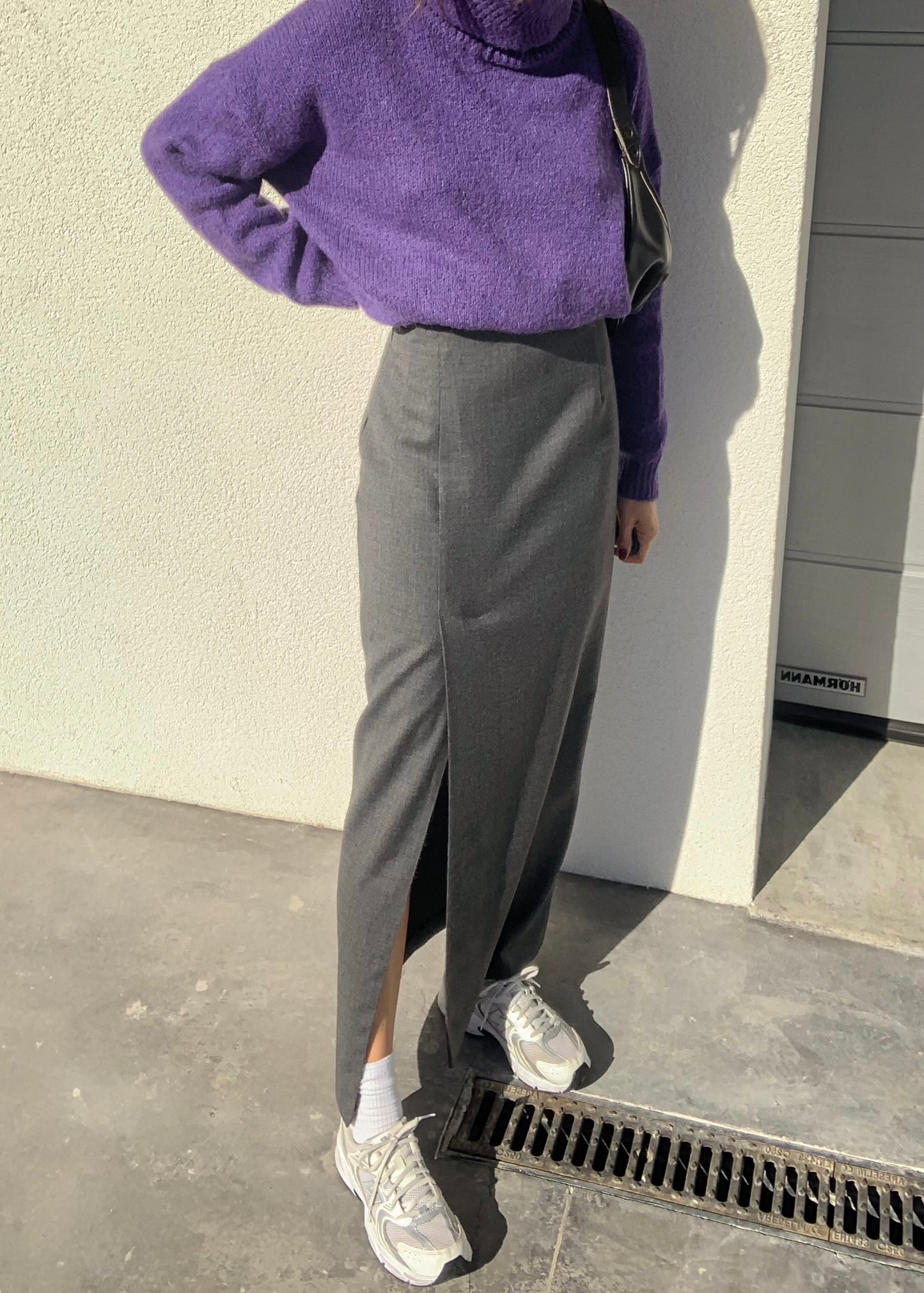Vintage maxi skirt with slit