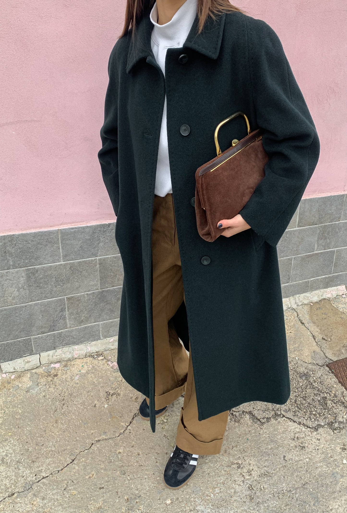 Vintage bottle green coat