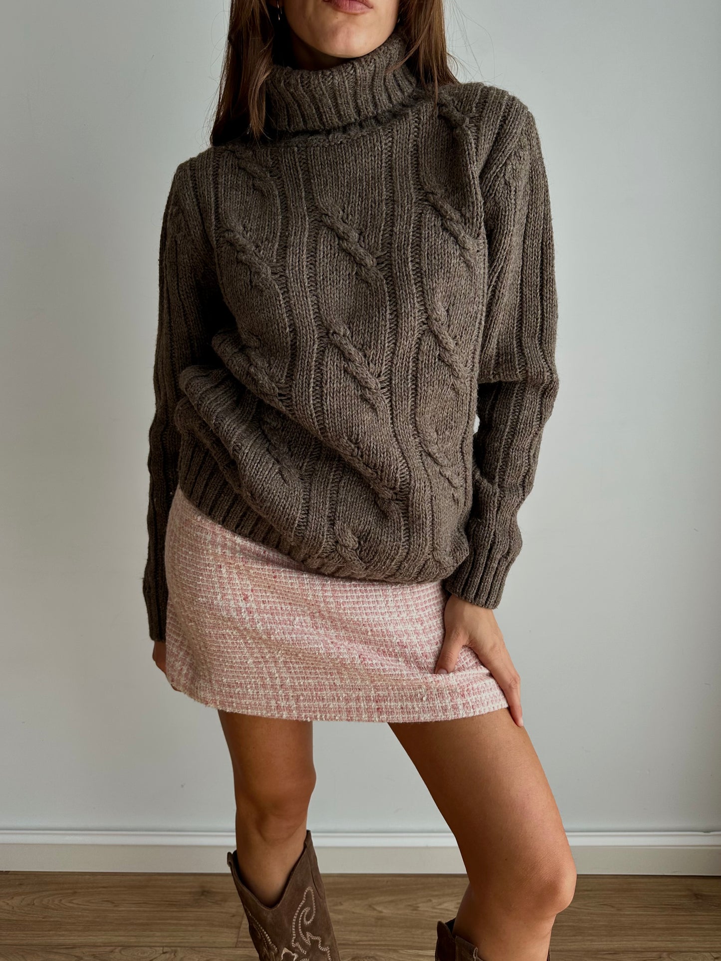 Taupe wool jumper
