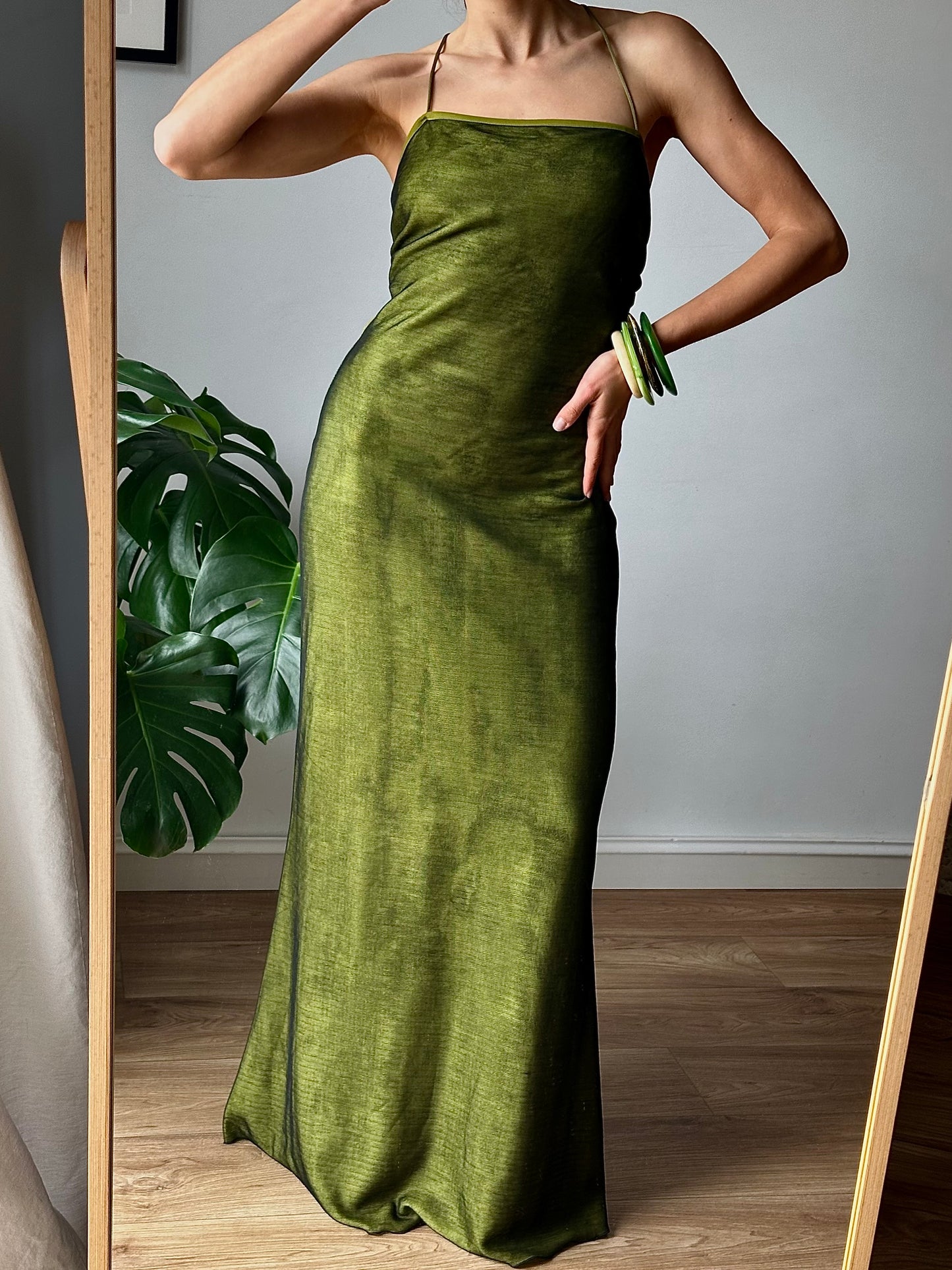 Olive event dress