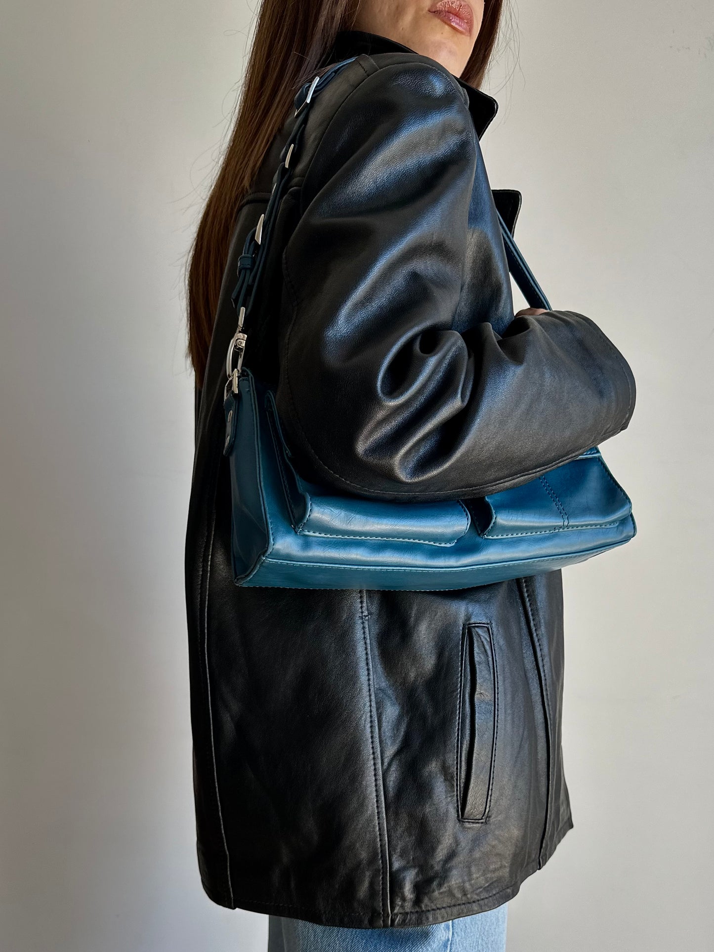 Black leather jacket