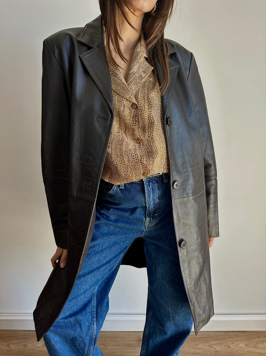 Dark choco leather jacket