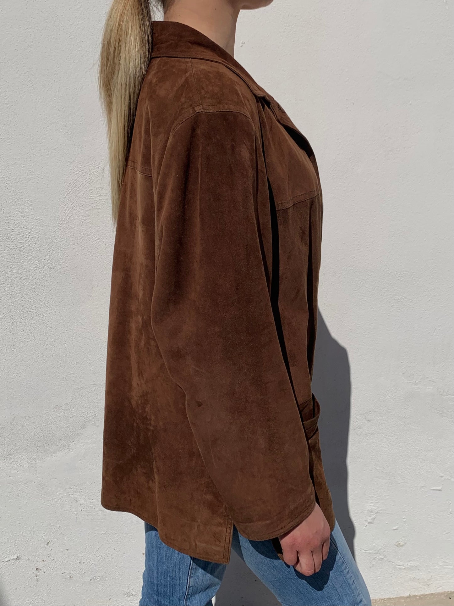 Vintage choco suede jacket
