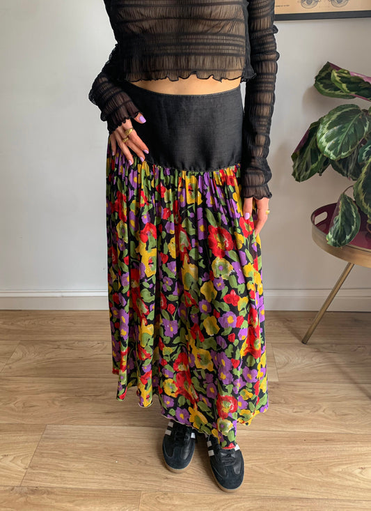 Floral maxi skirt