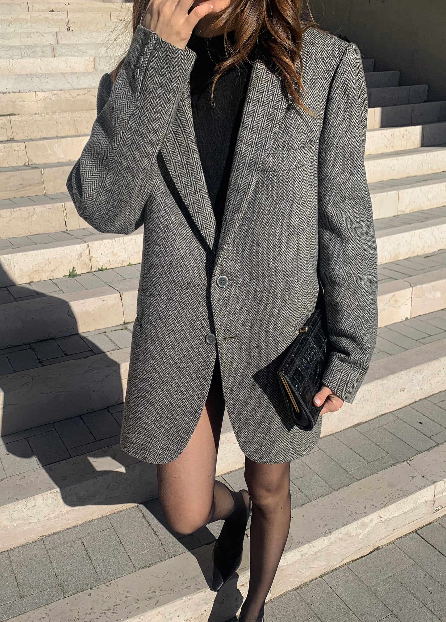 Herringbone vintage blazer