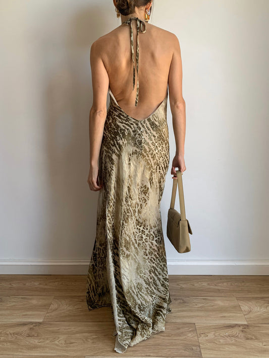 Animalier effect maxi dress
