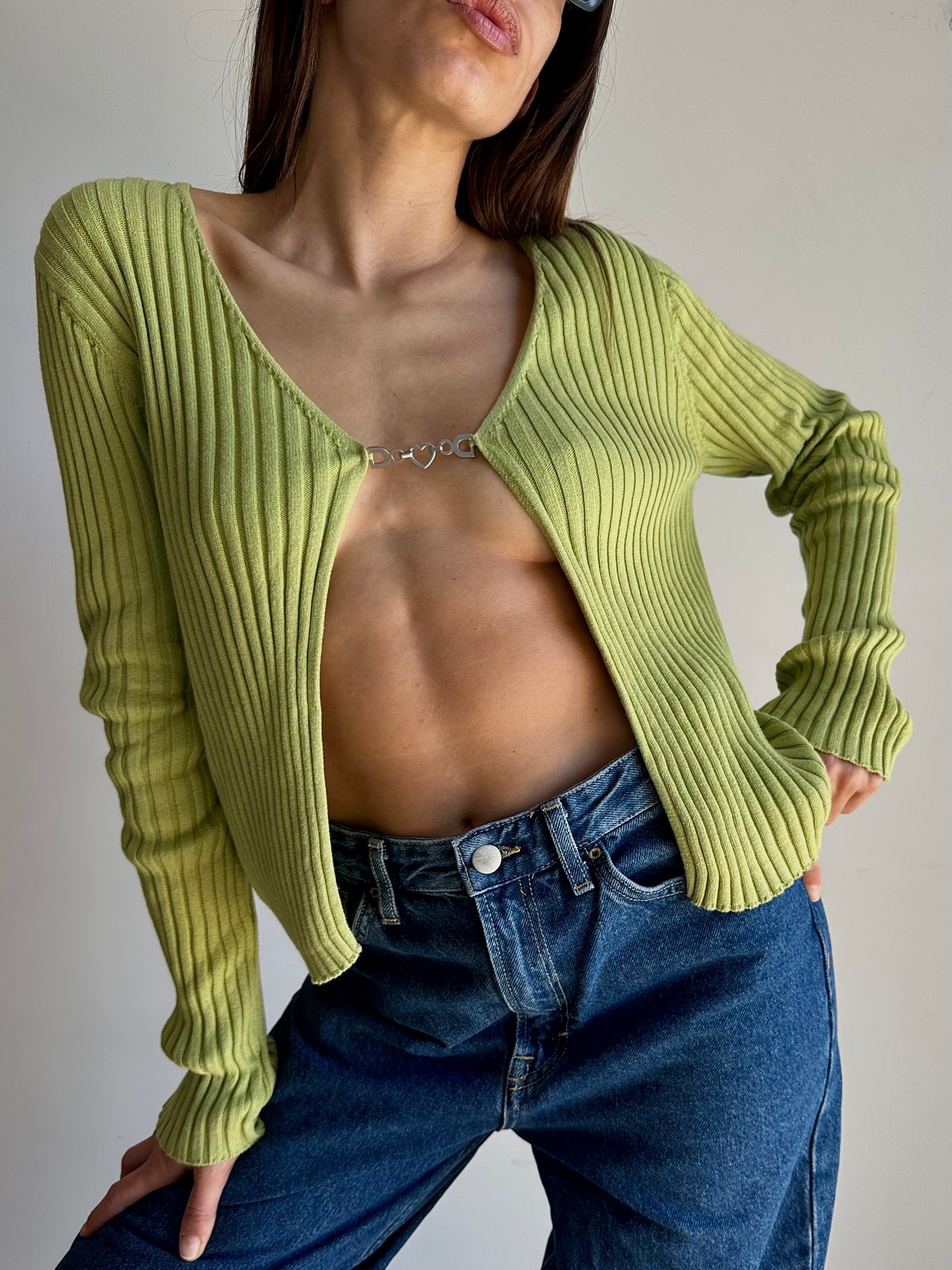 Neckline ribbed top
