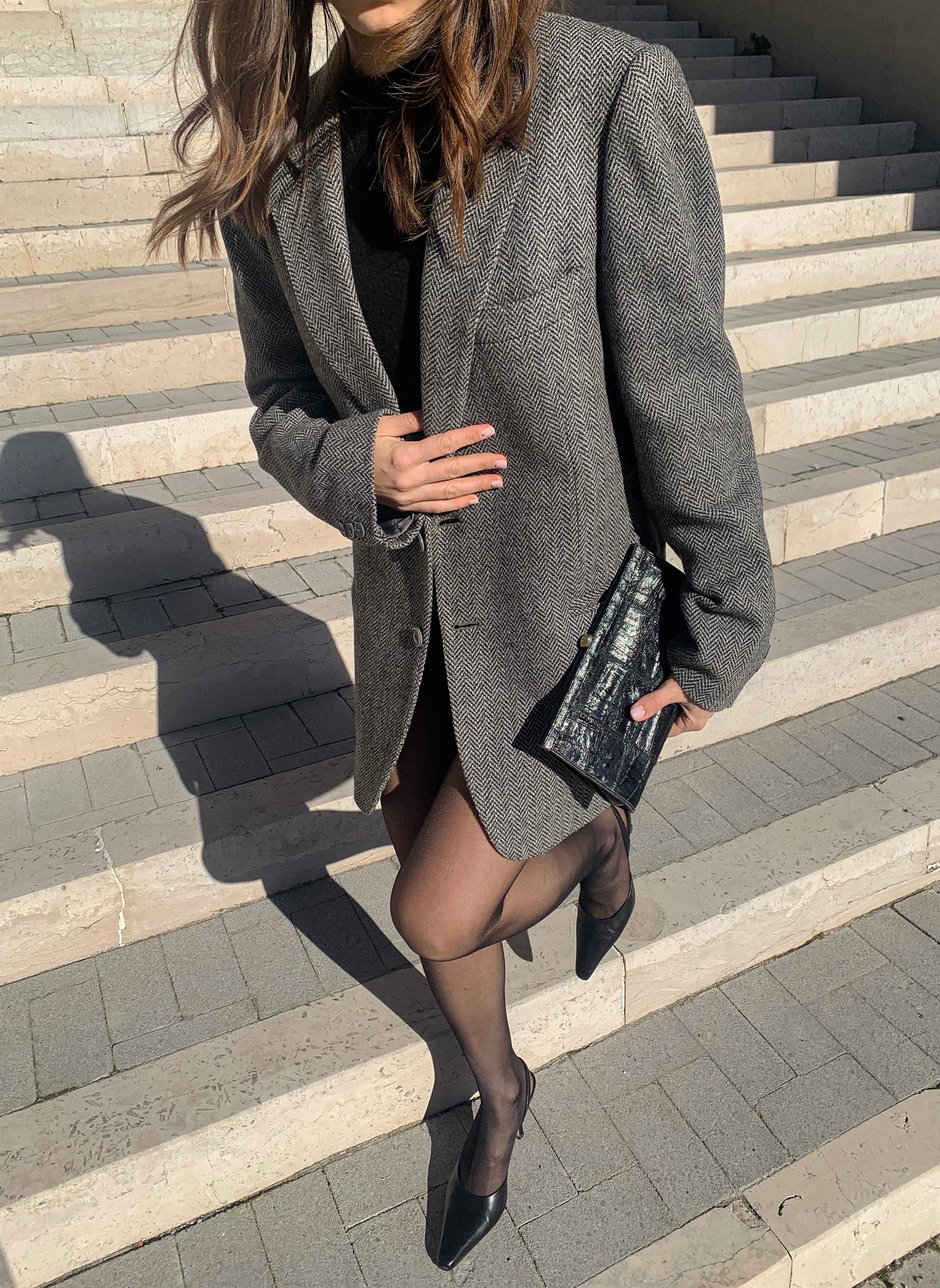 Herringbone vintage blazer