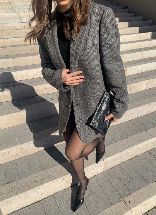 Herringbone vintage blazer