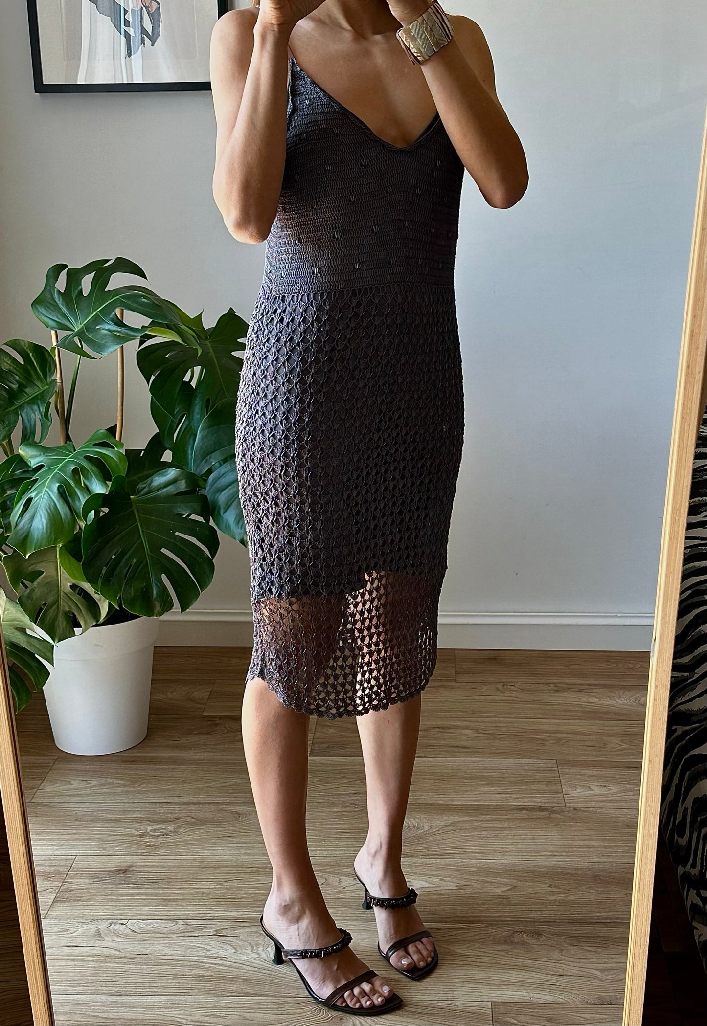 Crochet sequin dress