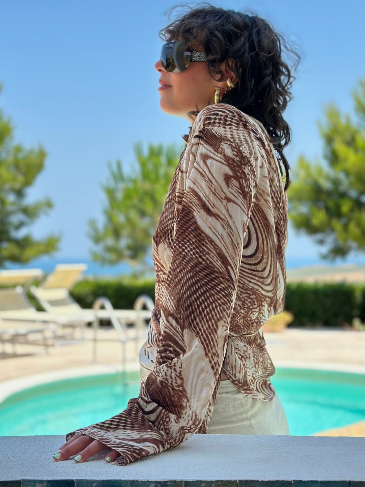 Animalier print blouse