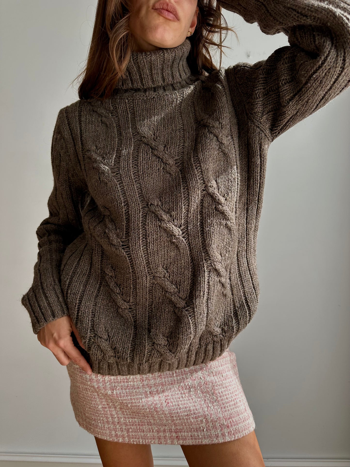 Taupe wool jumper