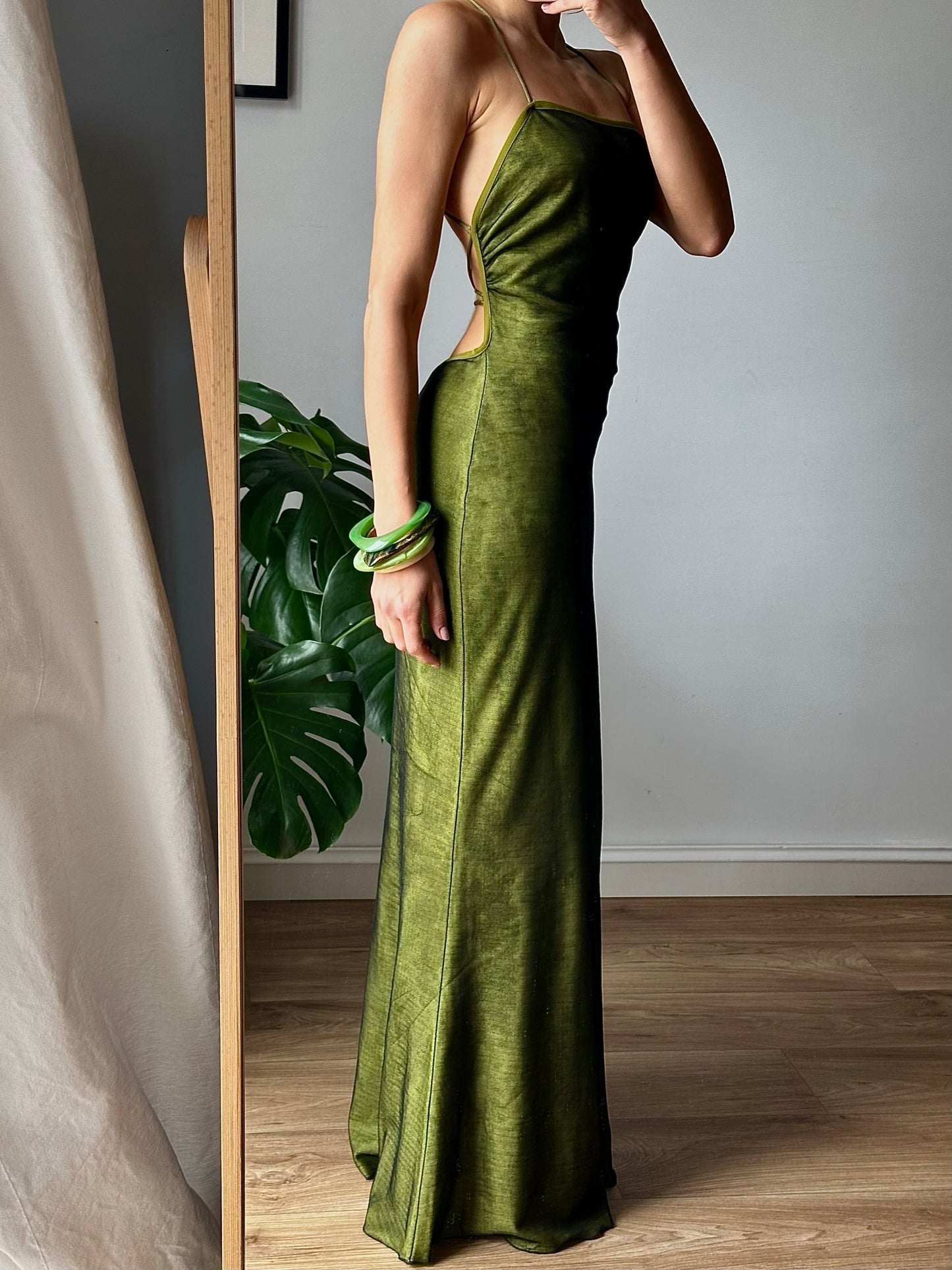 Olive event dress
