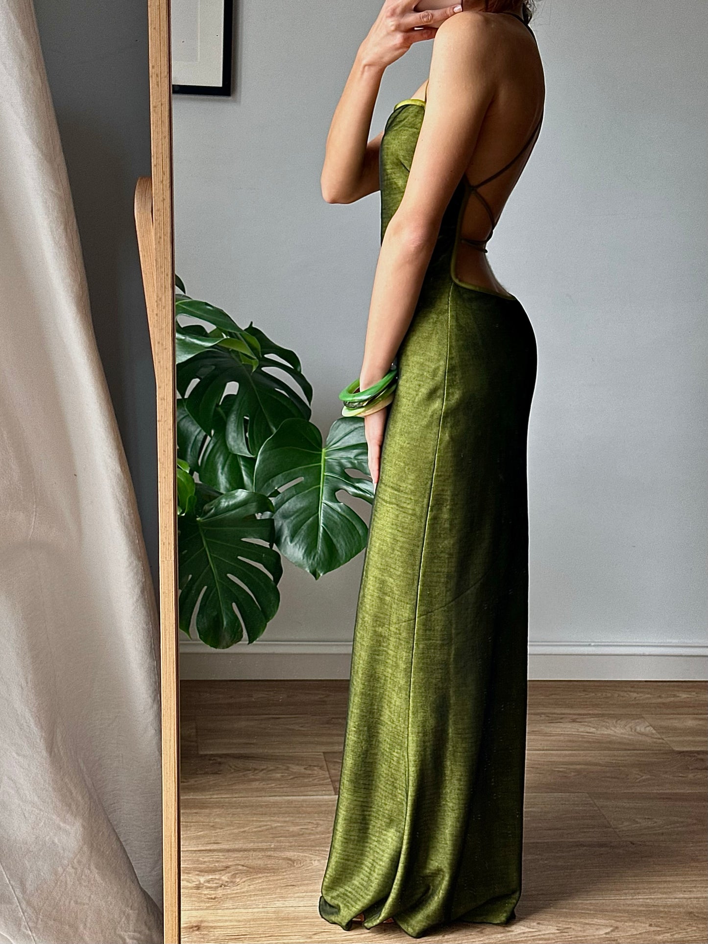 Olive event dress