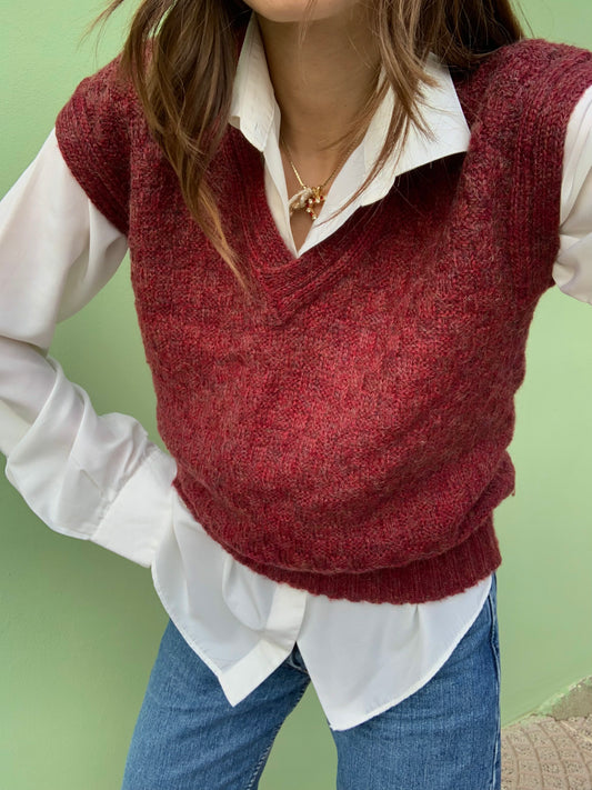 Vintage wool blend vest