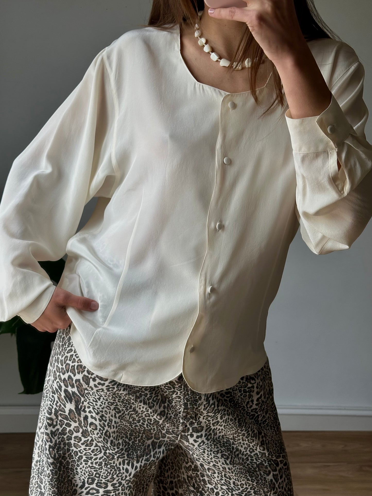 Silk butter shirt