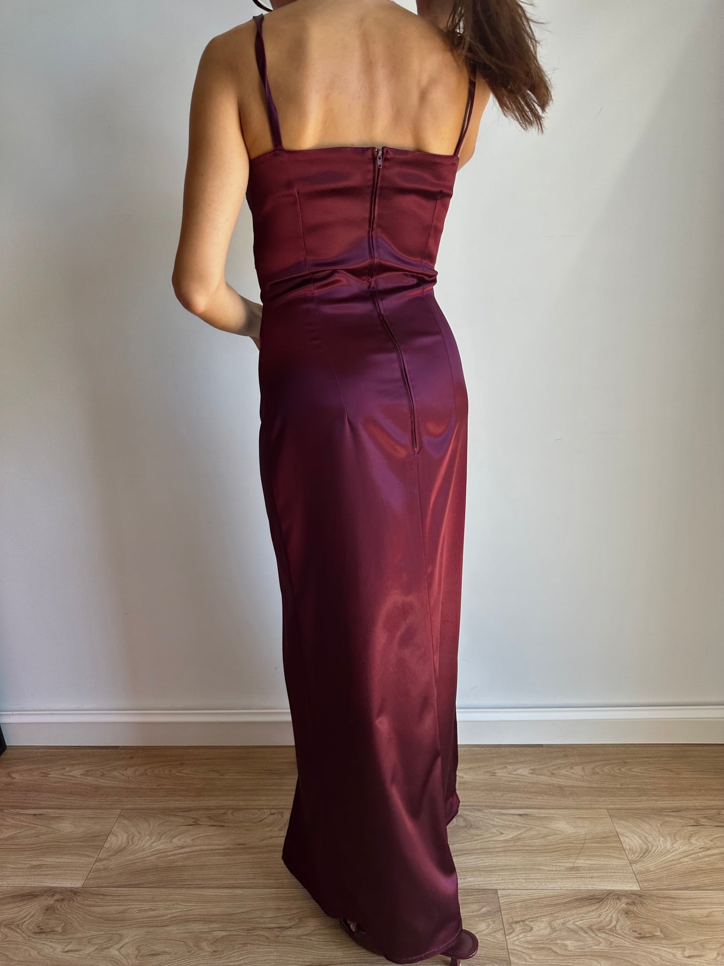 Burgundy dress
