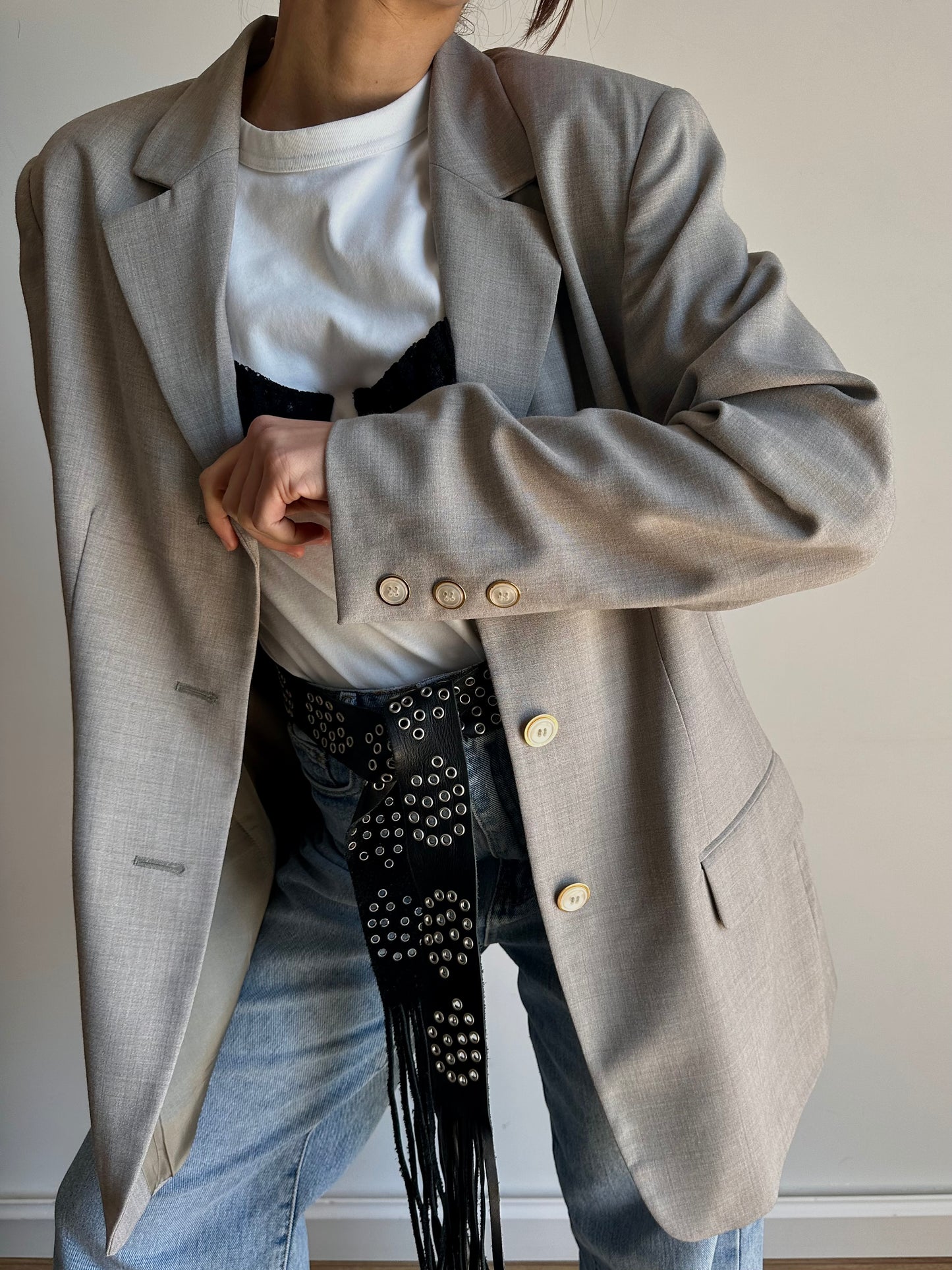 Stone grey blazer