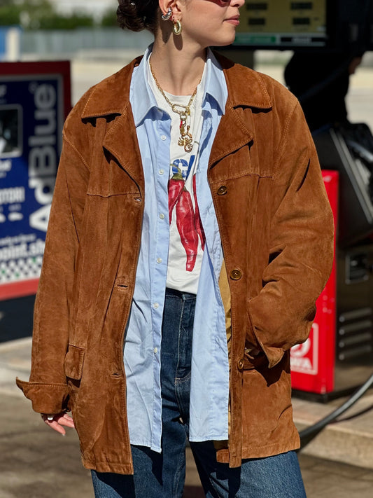 Suede cognac jacket
