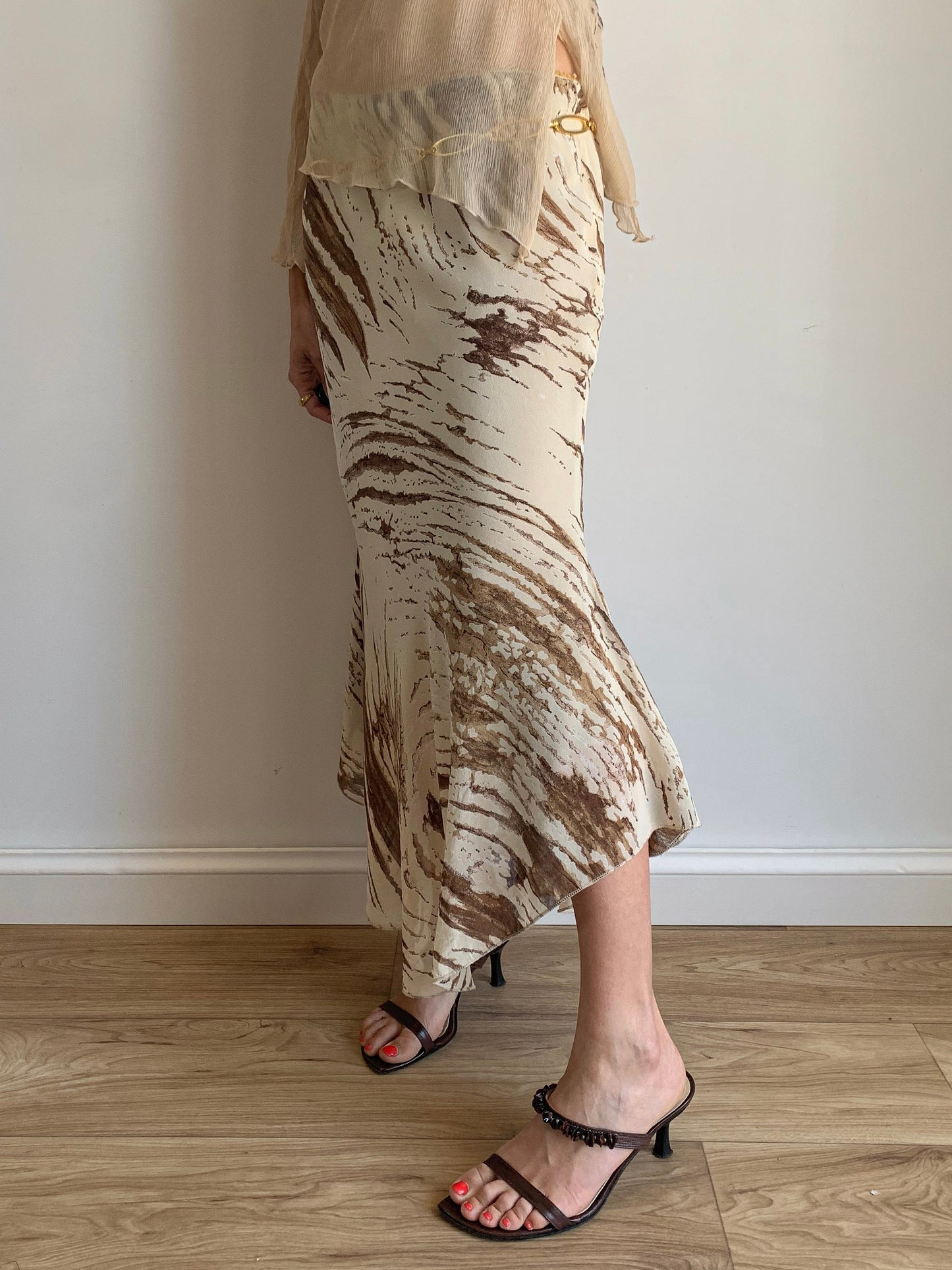 Abstract print skirt