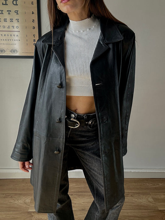Leather black jacket