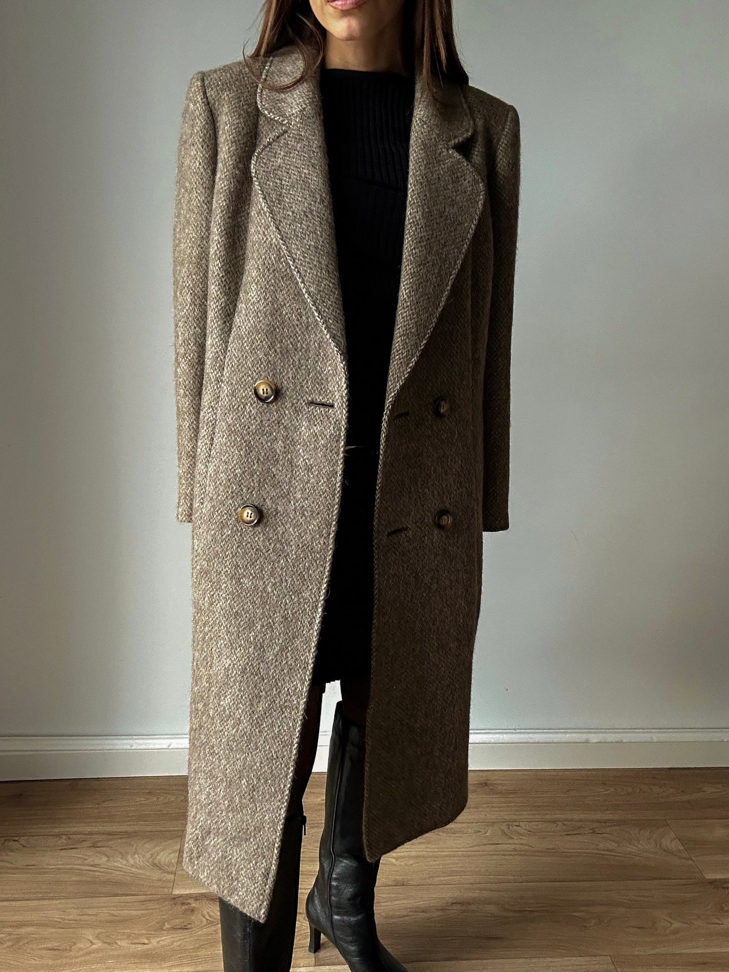 Spinato cappuccino coat