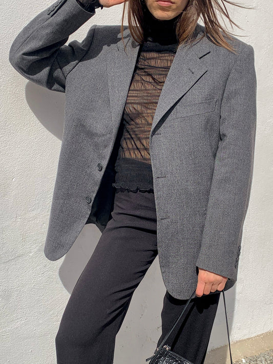 Dark grey classic blazer
