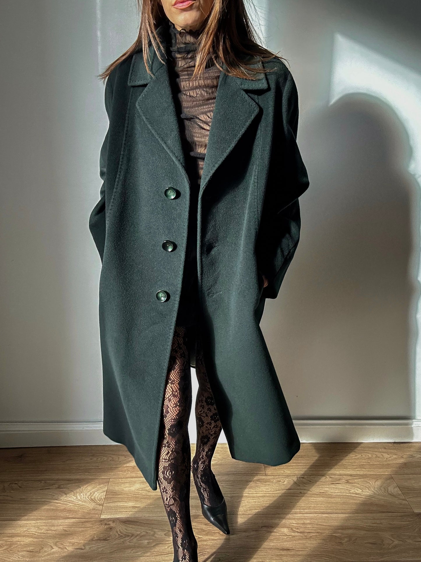 Bottle green coat