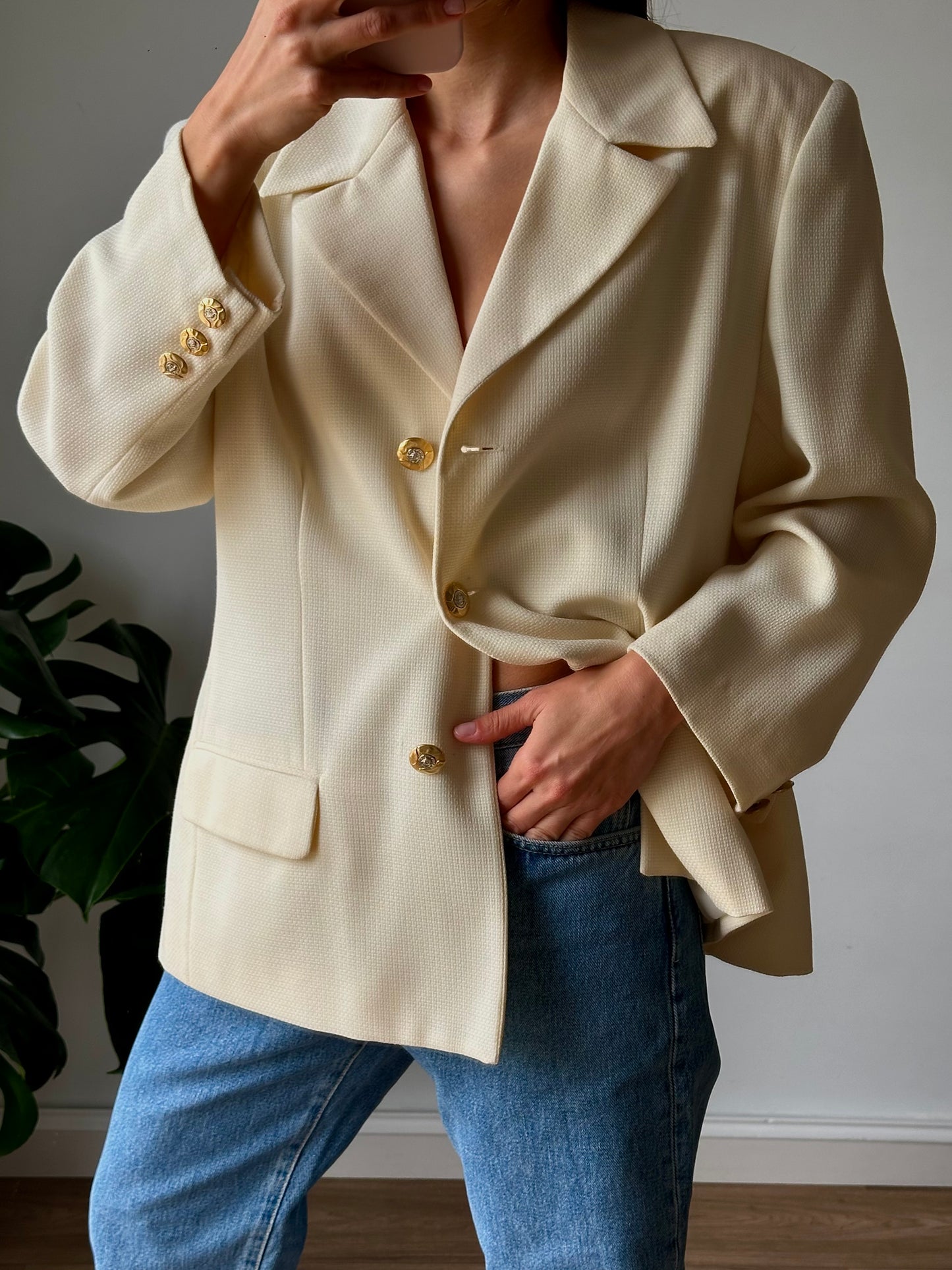 Cream blazer