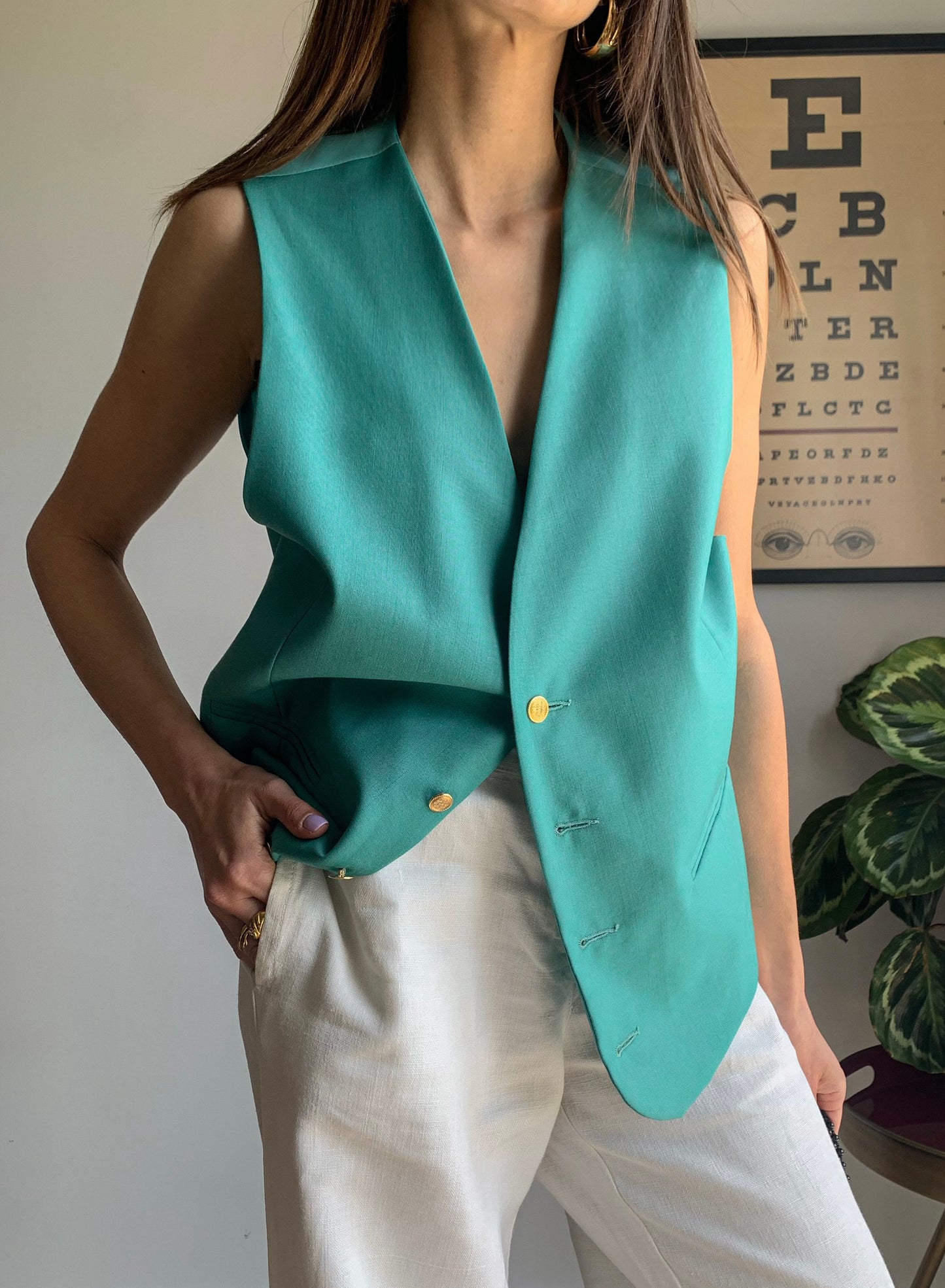 Vintage aquamarine vest