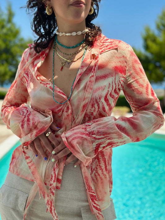 Roberto Cavalli volant blouse