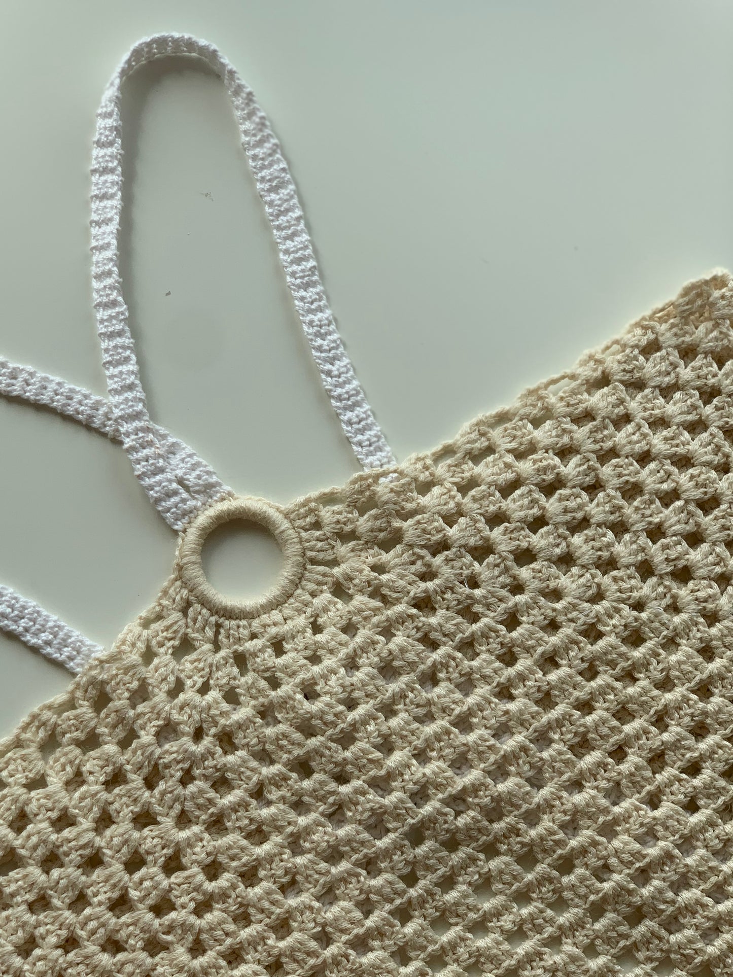 Crochet cream top