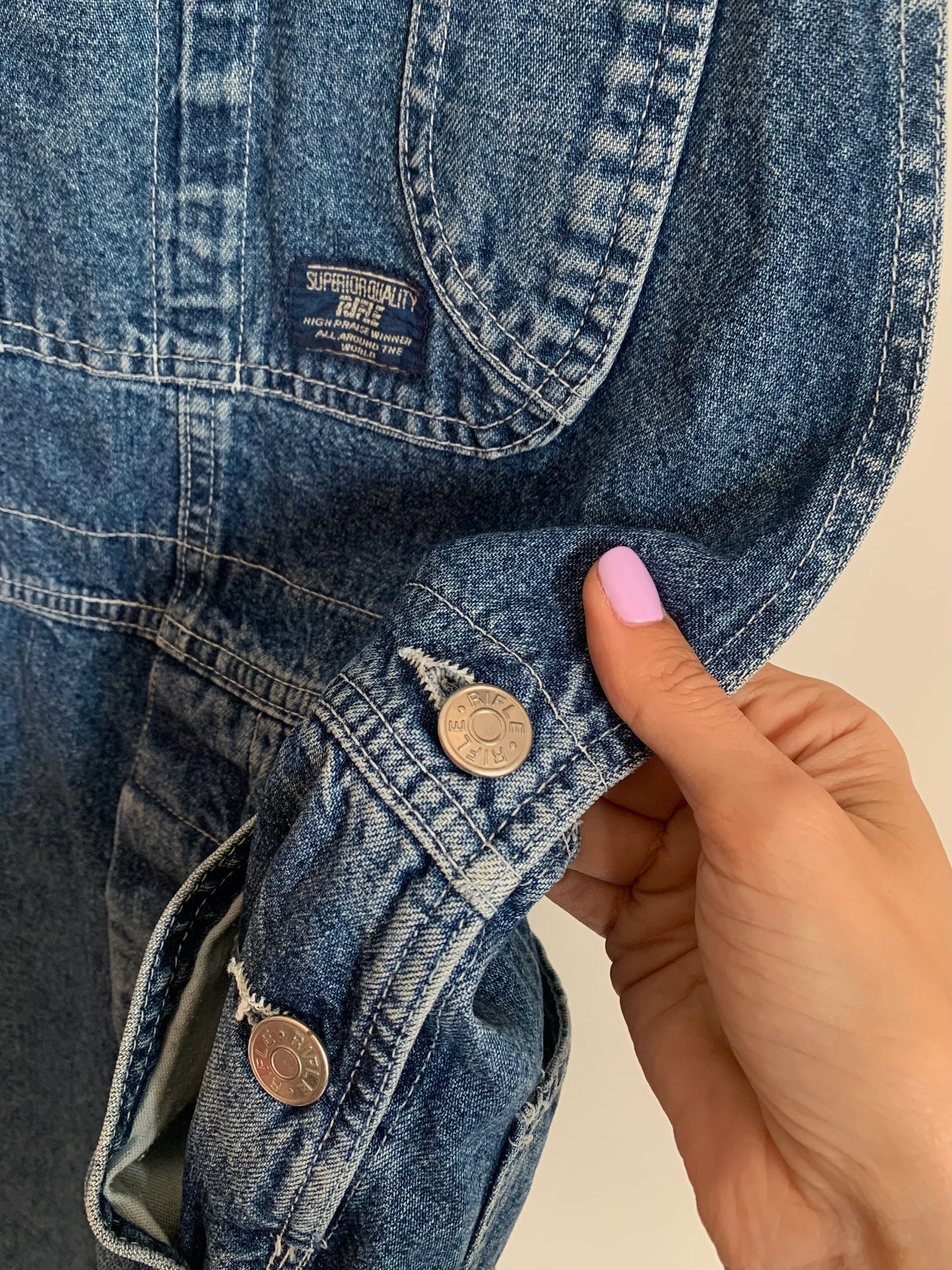 Vintage Rifle denim salopette