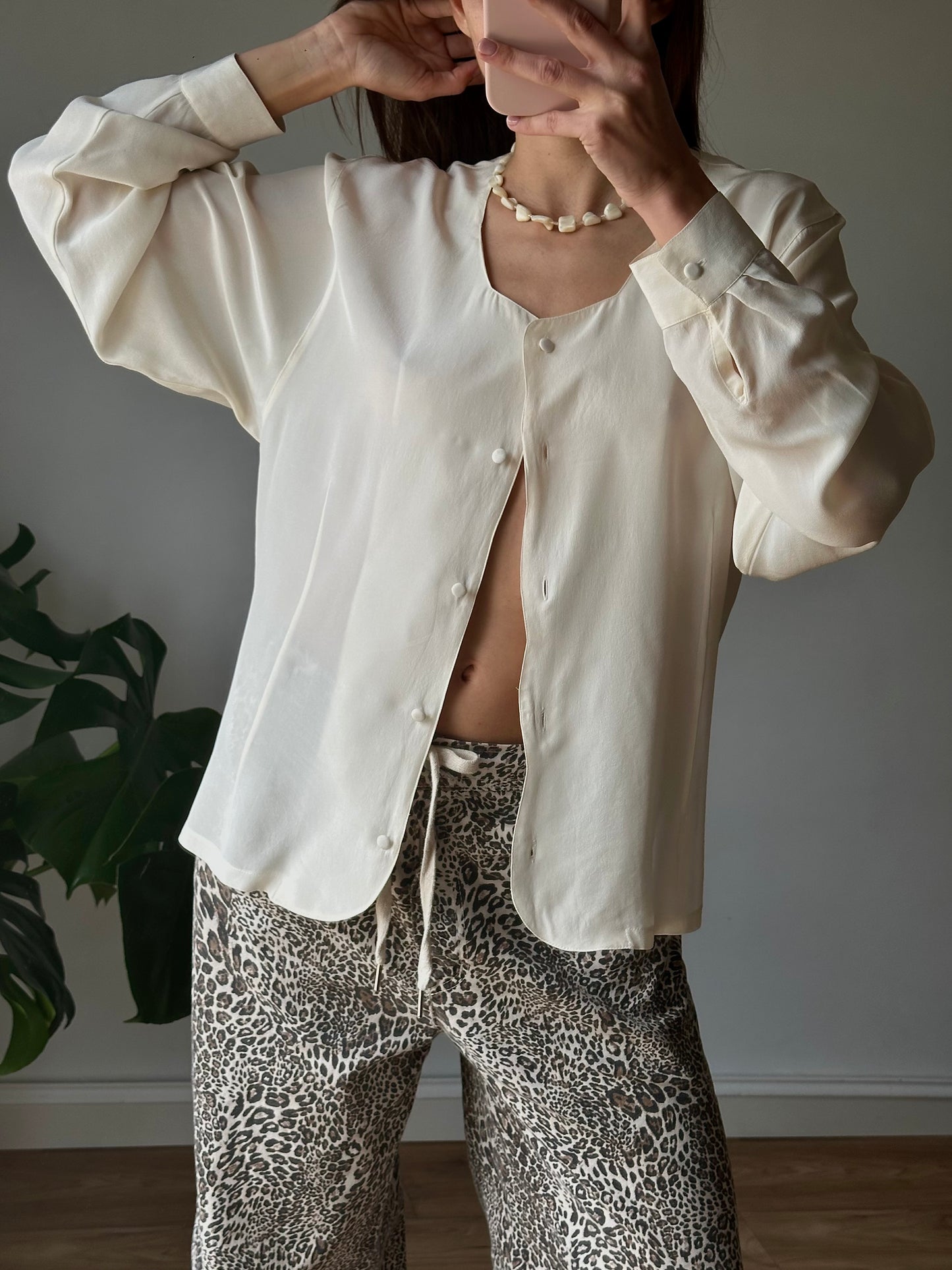 Silk butter shirt