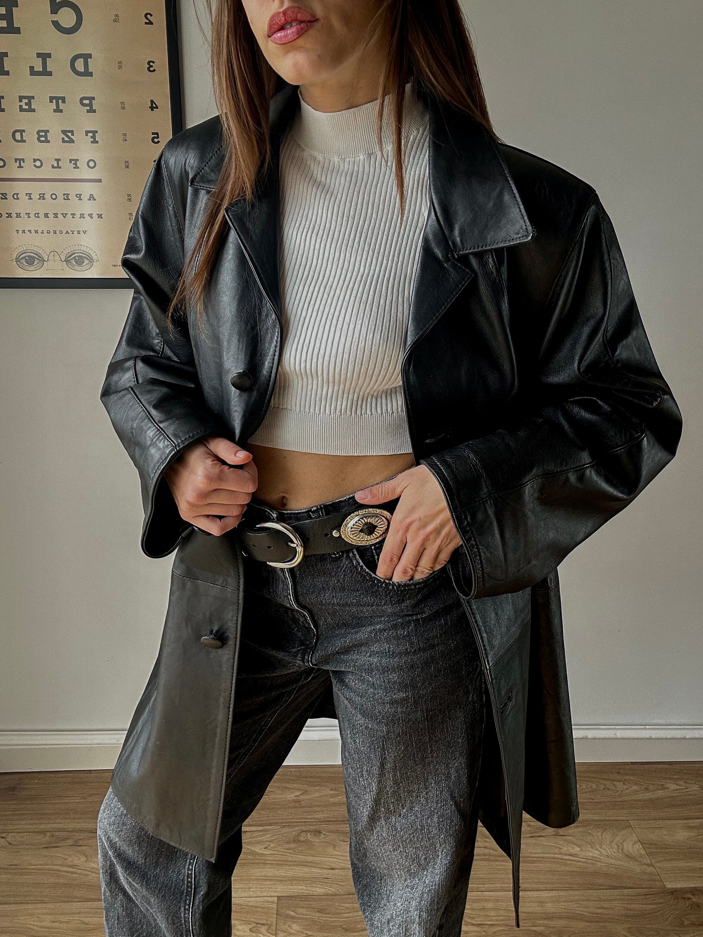 Leather black jacket