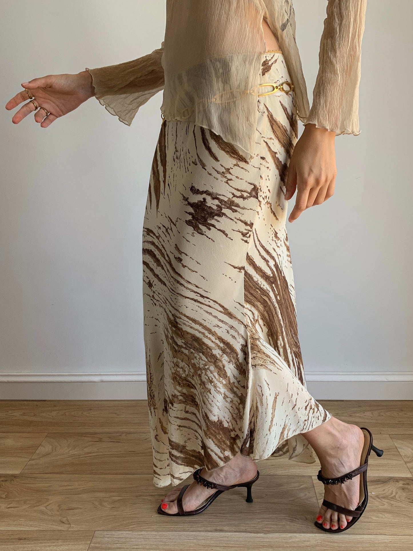 Abstract print skirt