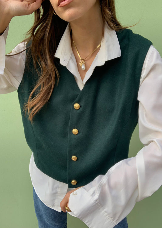 Vintage pure wool vest