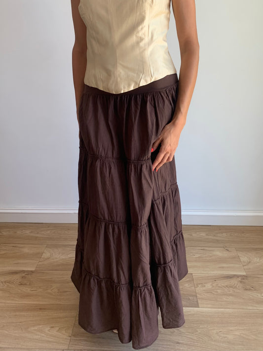 Tiered choco skirt