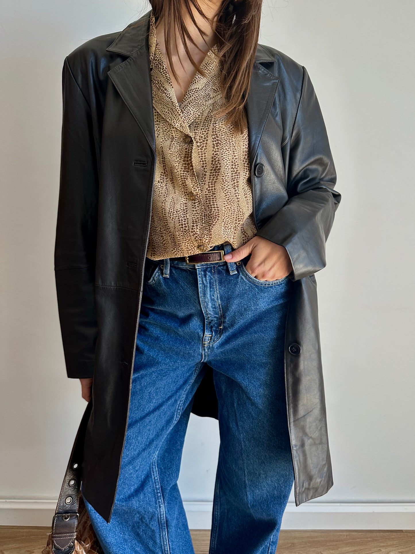 Dark choco leather jacket