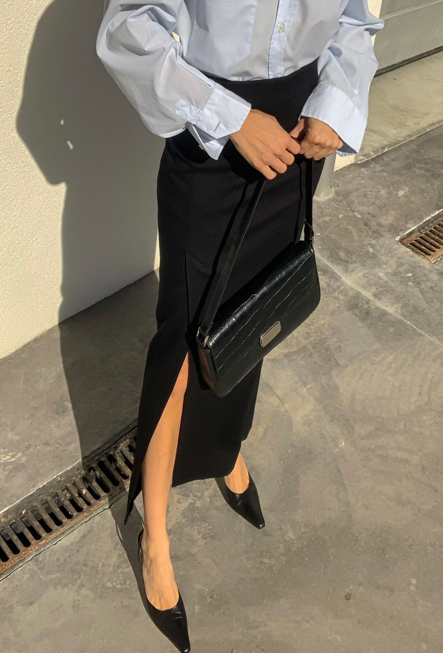 Vintage maxi skirt with slit