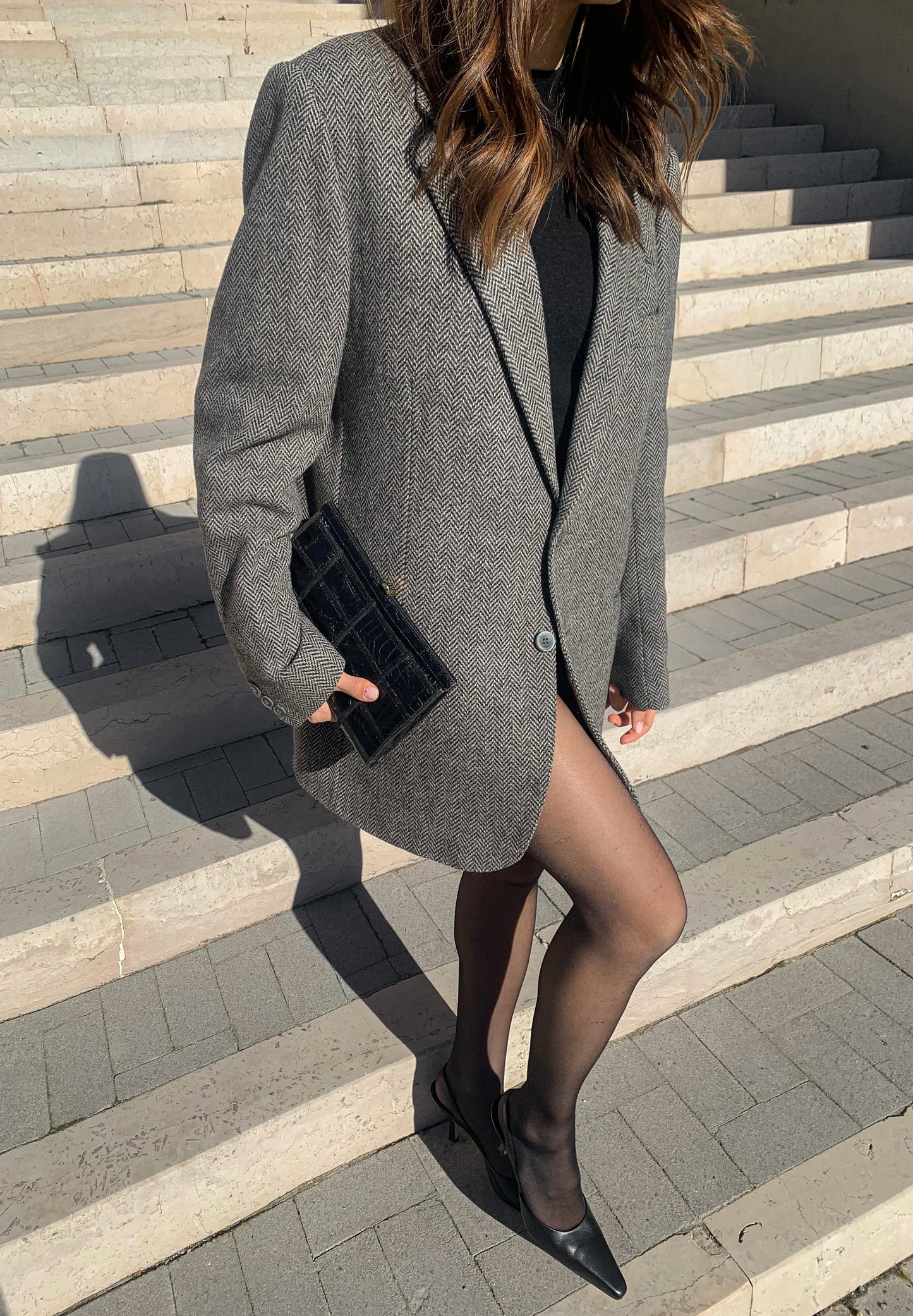 Herringbone vintage blazer