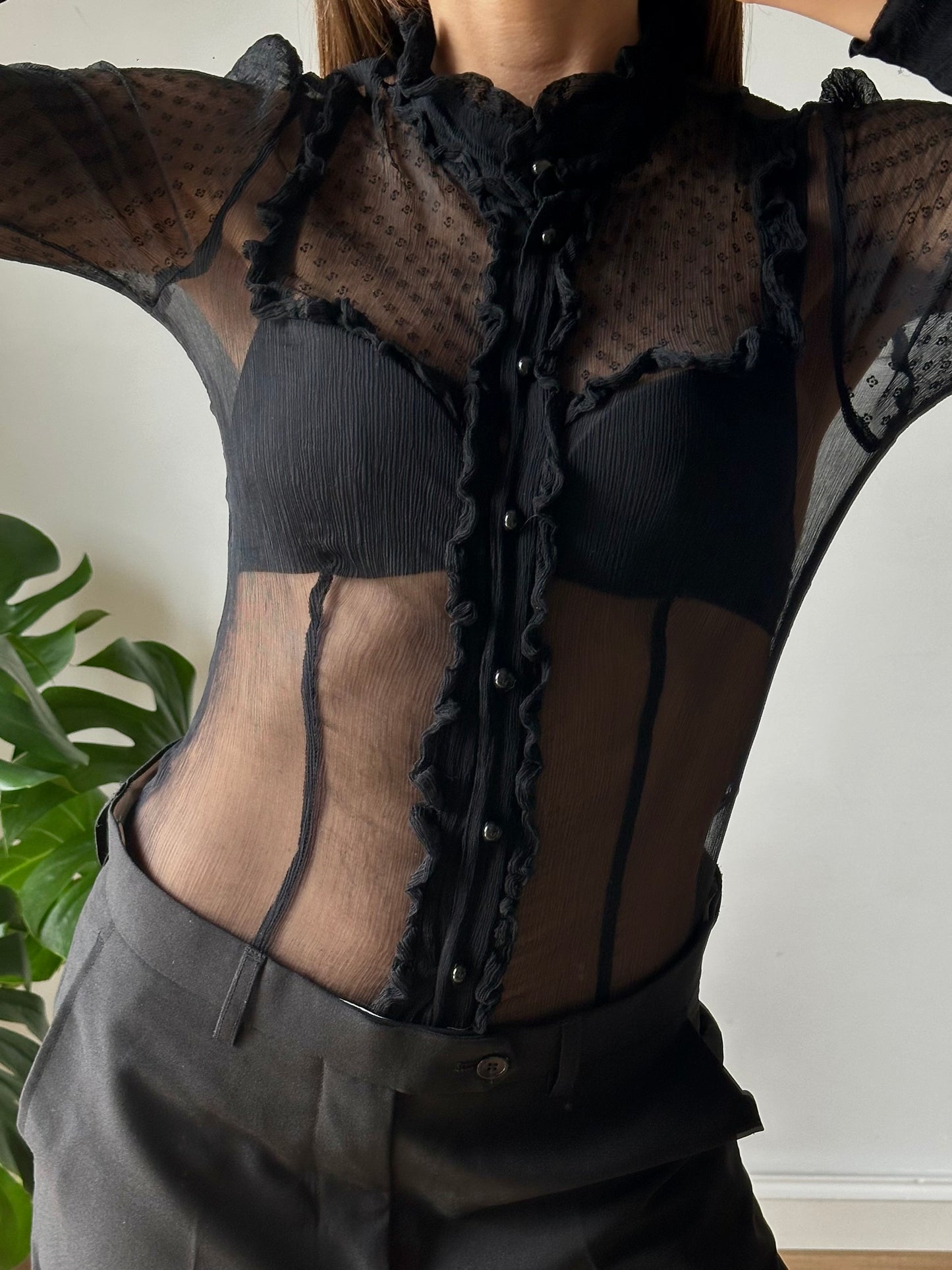 Silk transparent shirt