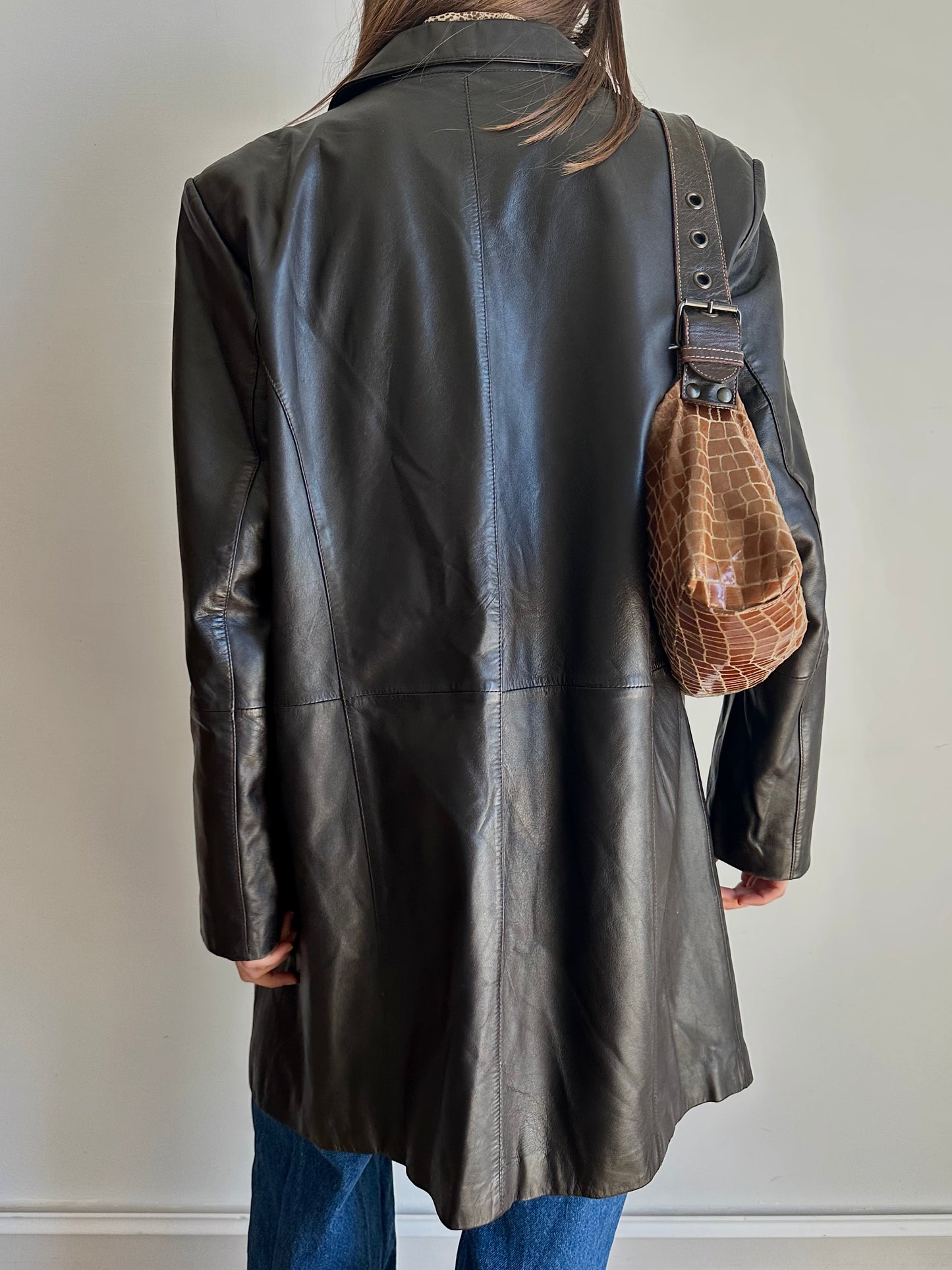 Dark choco leather jacket