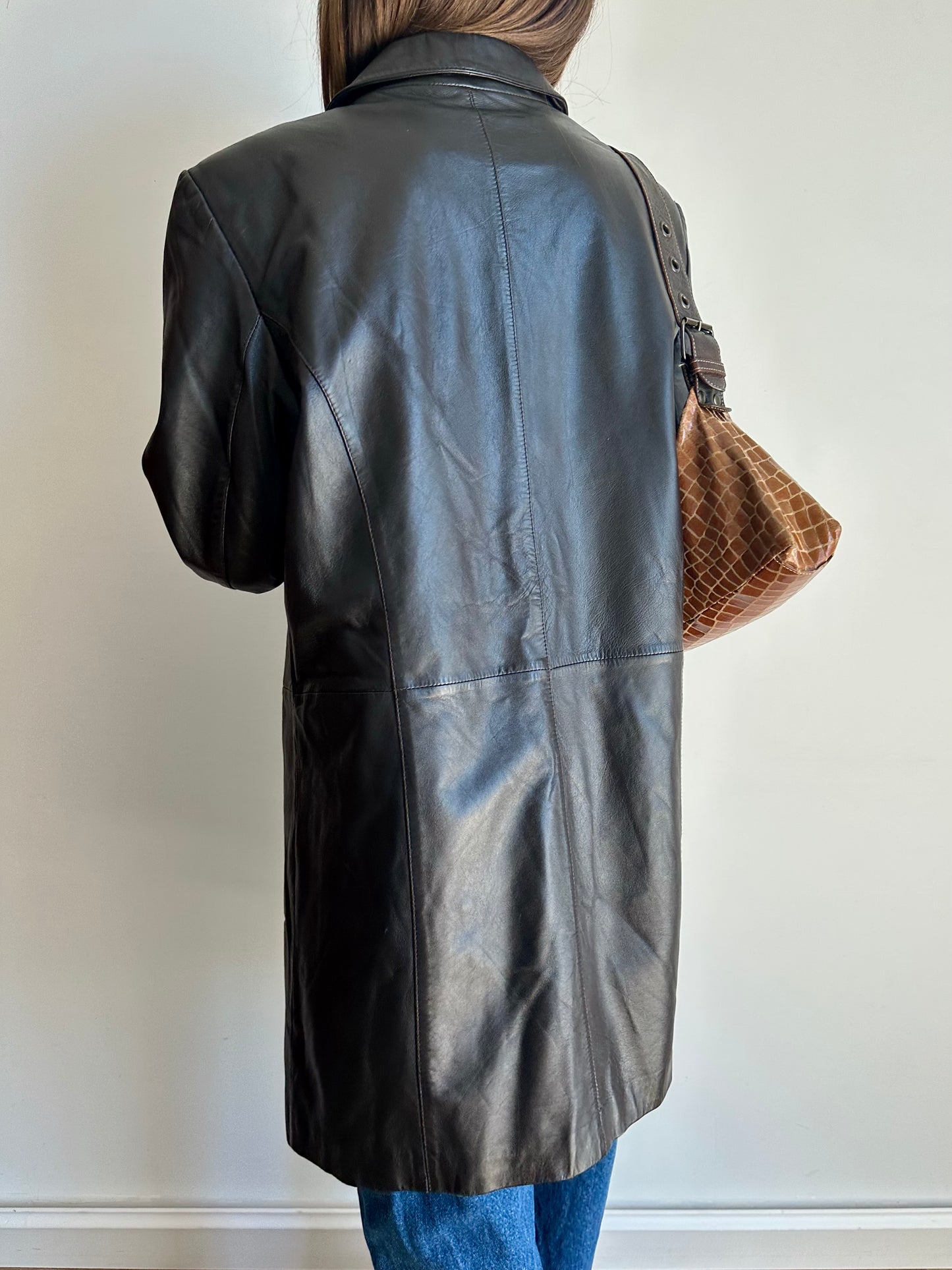 Dark choco leather jacket