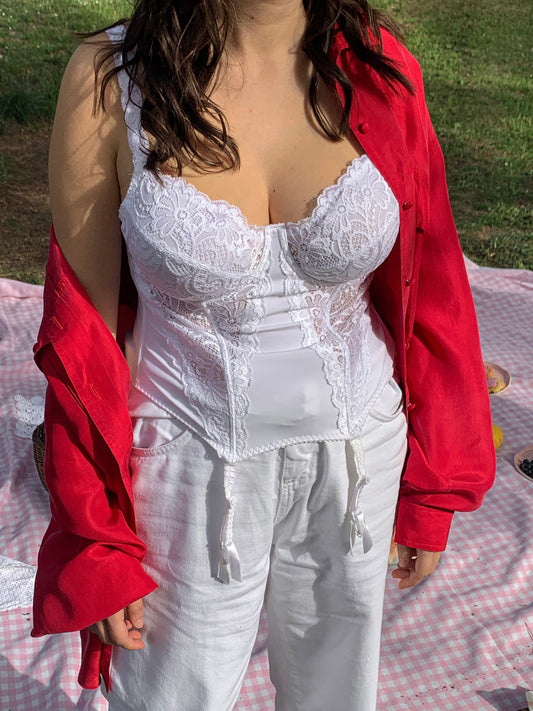 Vintage lace bustier