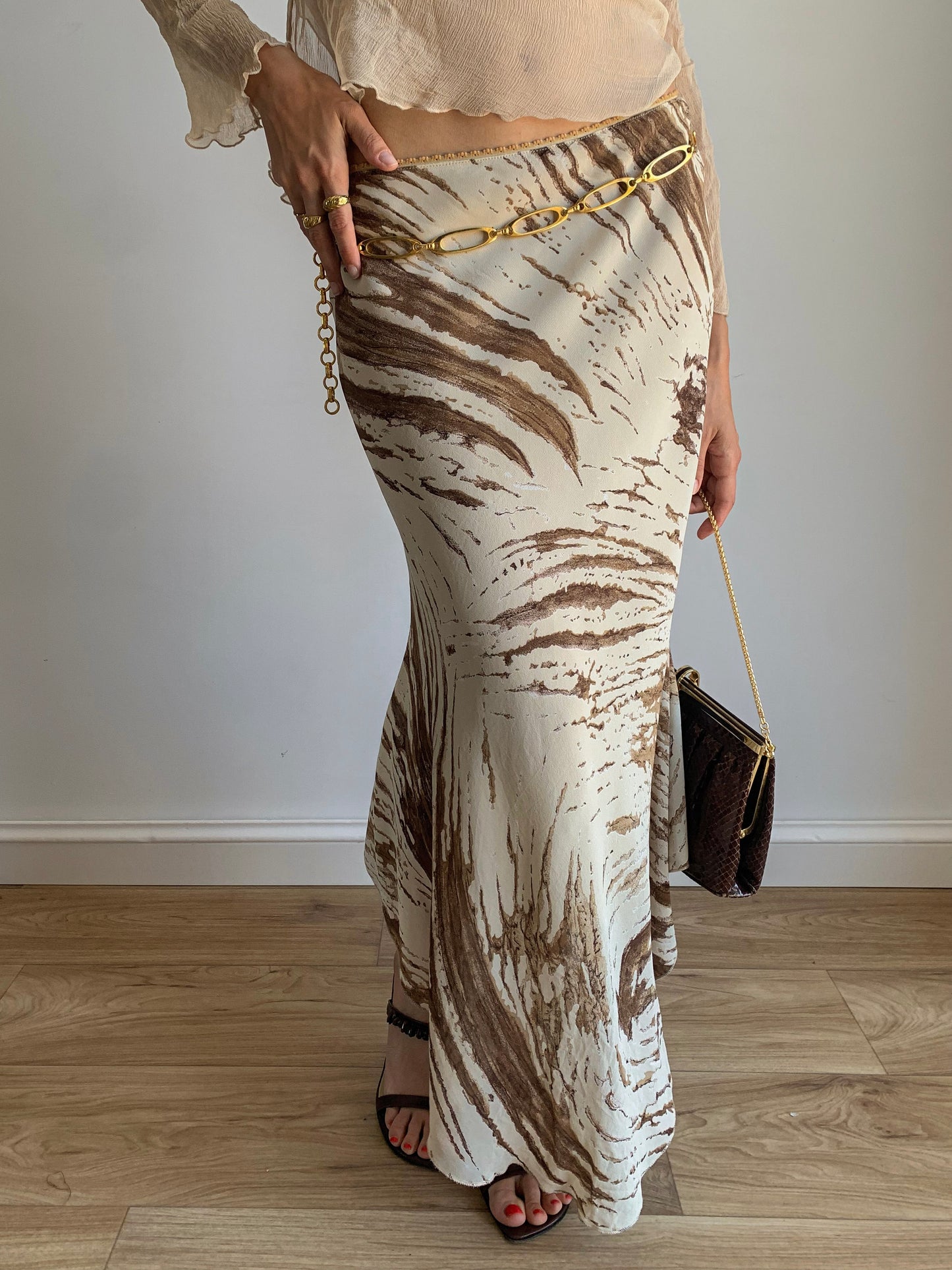 Abstract print skirt
