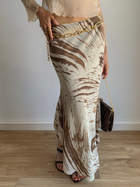 Abstract print skirt